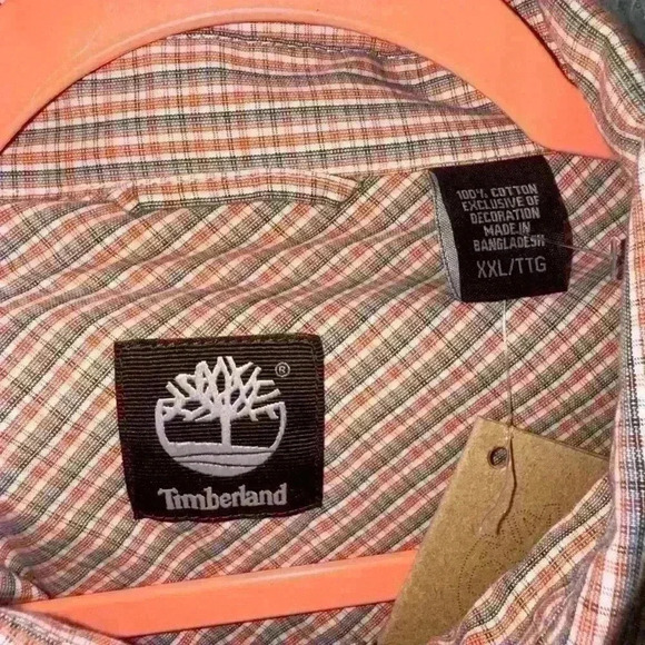 Timberland Plaid Button Down Tops for Men XXL - Picture 3 of 6